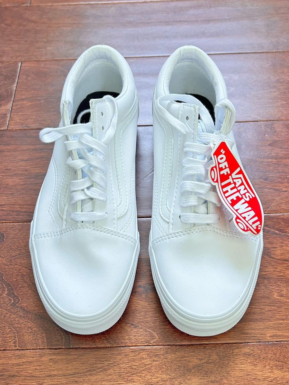 White leather vans